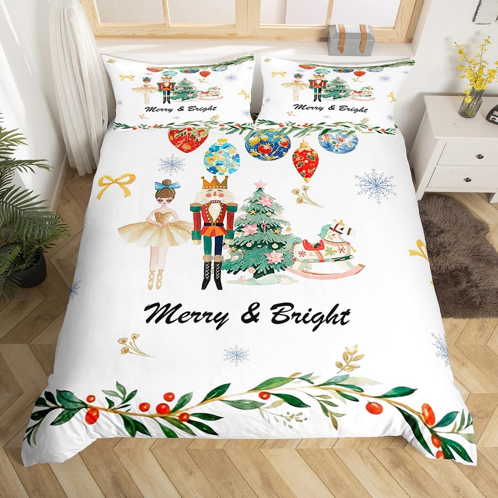 Comforter Homewish Red Dots Christmas Tree Princess Pink Cartoon Bedding Sethappy New Year Bed Set