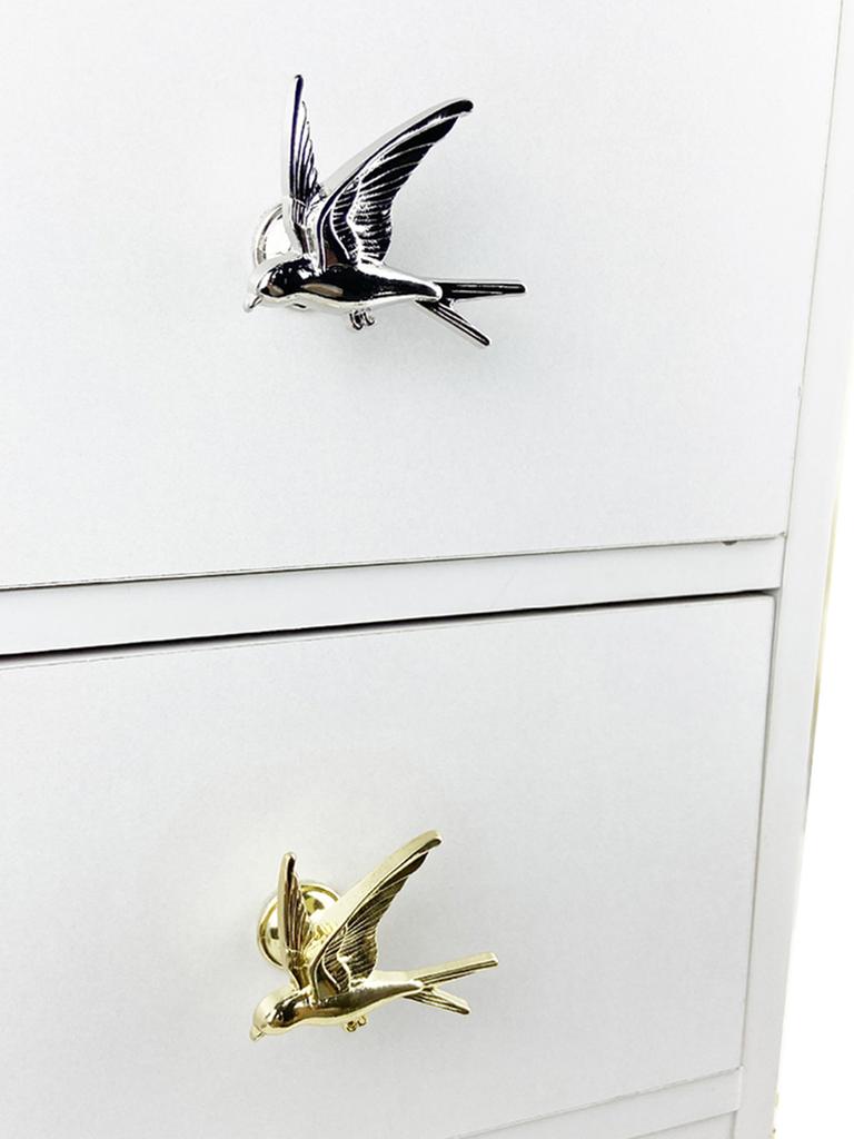 Bird Shape Handles Zinc Alloy Furniture Handle Cabinets Door Knobs Children Drawer Pulls Kitchen Cupboard Knob Furniture Hardwae