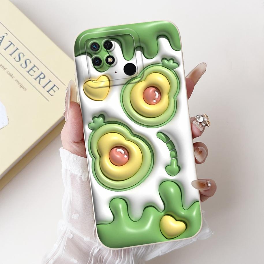 For Xiaomi Redmi 10C Case Cute Panda Rabbit Cartoon Matte Back Cover For Xiaomi Redmi 10 Power Shockproof Bumper Redmi10C Fundas