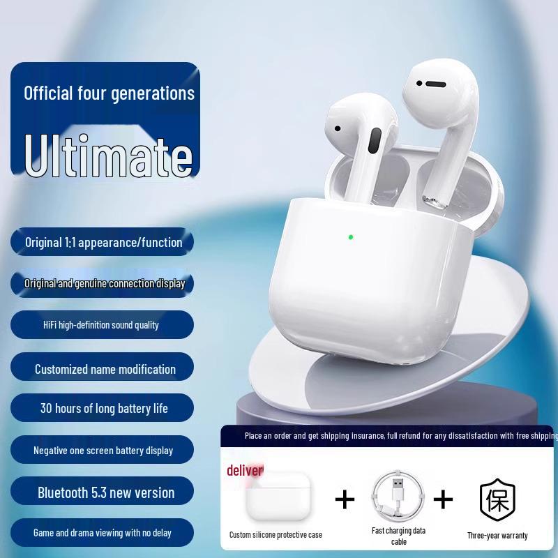 2025 Huaqiangbei 7th Gen Wireless Bluetooth Headphones: Noise-Cancelling, Original High-Quality Sound, Semi-In-Ear.