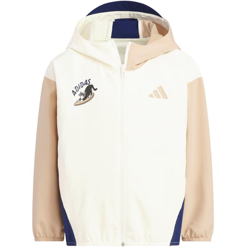 Adidas Boys  Fun Print Lightweight Hooded Jacket 128