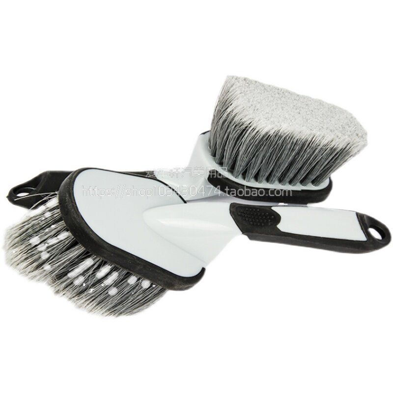 Car Wheel Hub Cleaning Brush Multifunctional Steel Rim Cleaning Brush Soft Brush Car Foot Pad Brush Tire Cleaning Brush