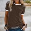 Moda Estiva da Donna Nuova Giacca Casual Girocollo Top a Maniche Corte