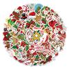 Various 50 Cartoon Christmas Doodle Stickers Decorate Guitar Notebook Suitcase DIY
