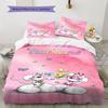 Diddl Custom Name Pattern Bedding,Quilt Set Quilt Cover Pillowcase Home Birthday Gift(1 * Duvet Cover + 2 * Pillowcase, Without Core)