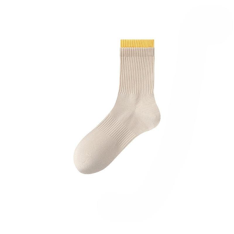 

Female Autumn Cotton Double Luo Kou Essential Oil Moisturizing Bacteria Deodorizing Leisure Light Sports Socks 1 pair