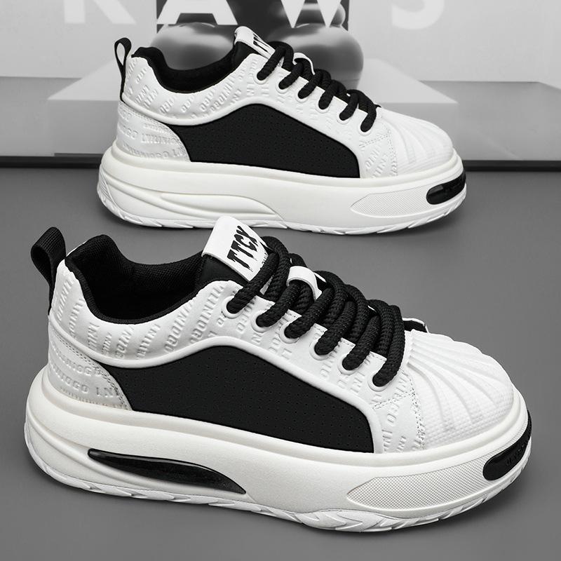 Spring new high-end casual board shoes thick-soled heightened sneakers