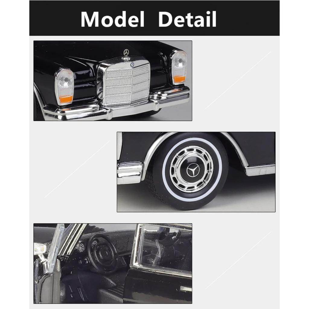 Welly 1/24 Mercedes Benz 600 Alloy Classic Car Model Diecasts Metal Vehicles Car Model Simulation Collection Childrens Toys Gift