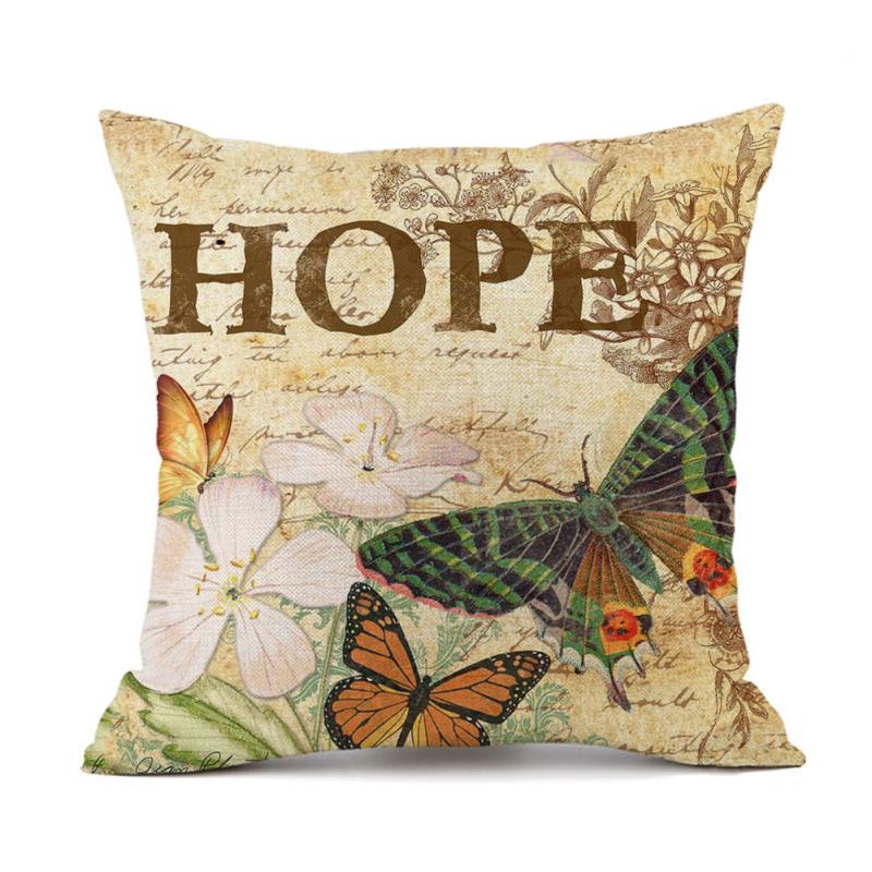 Colorful Printed Cushion  Cover Throw Pillow Case Without Pillow Insert For Home Sofa Car 45*45cm