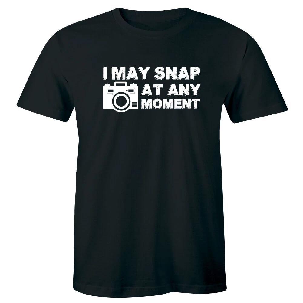 

I May Snap At Any Moment with Camera Men s T-Shirt Funny Photographer Gift Tee 4XL