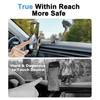 Solid Car Truck Phone Mount Holder with 11.8-Inch Gooseneck Long Arm Anti-Shake Stabilizer Compatible All Cell Phones
