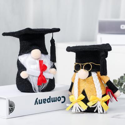 Graduation Season Black Doctor Hat Faceless Doll Cute Doll Holiday Gift Ornaments