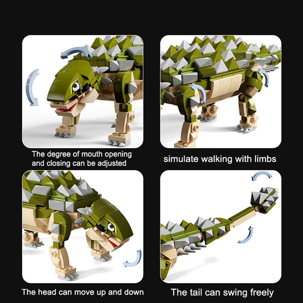 600+PCS Dinosaur World Construction Bricks Toy Kit Assembly Puzzle Model Blocks Creativity Education Desk Display Gifts