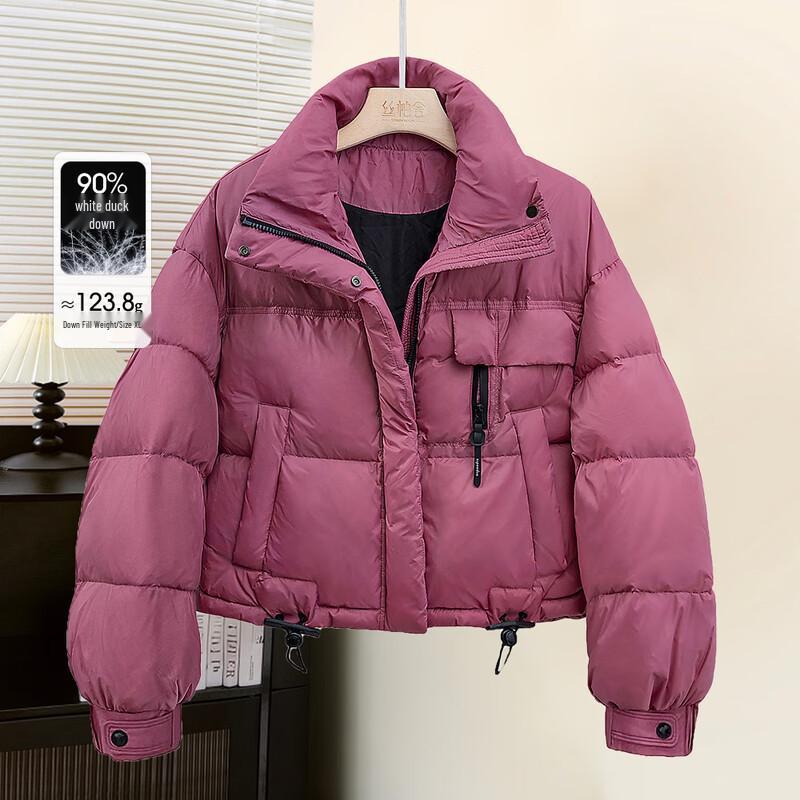 

Women s Stand Collar Padded Down Jacket L