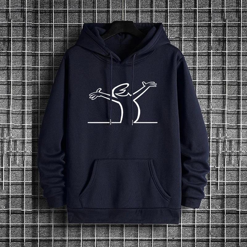 New Arrival 2025 Fall Winter Men Hooded Sweatshirt Warm Pullover Casual Outdoor Fashion High Quality Hoodie Men's Clothing