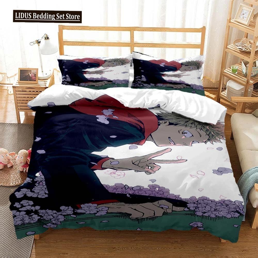 Jujutsu Kaisen Digital Print Polyester Bedding Sets Covers Boys Duvet Cover Set For Teens Bedding Set