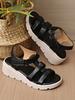 New Platform Open-toed Roman Shoes Women's Platform Versatile Comfortable Sandals Breathable Fashion Velcro Women's Shoes