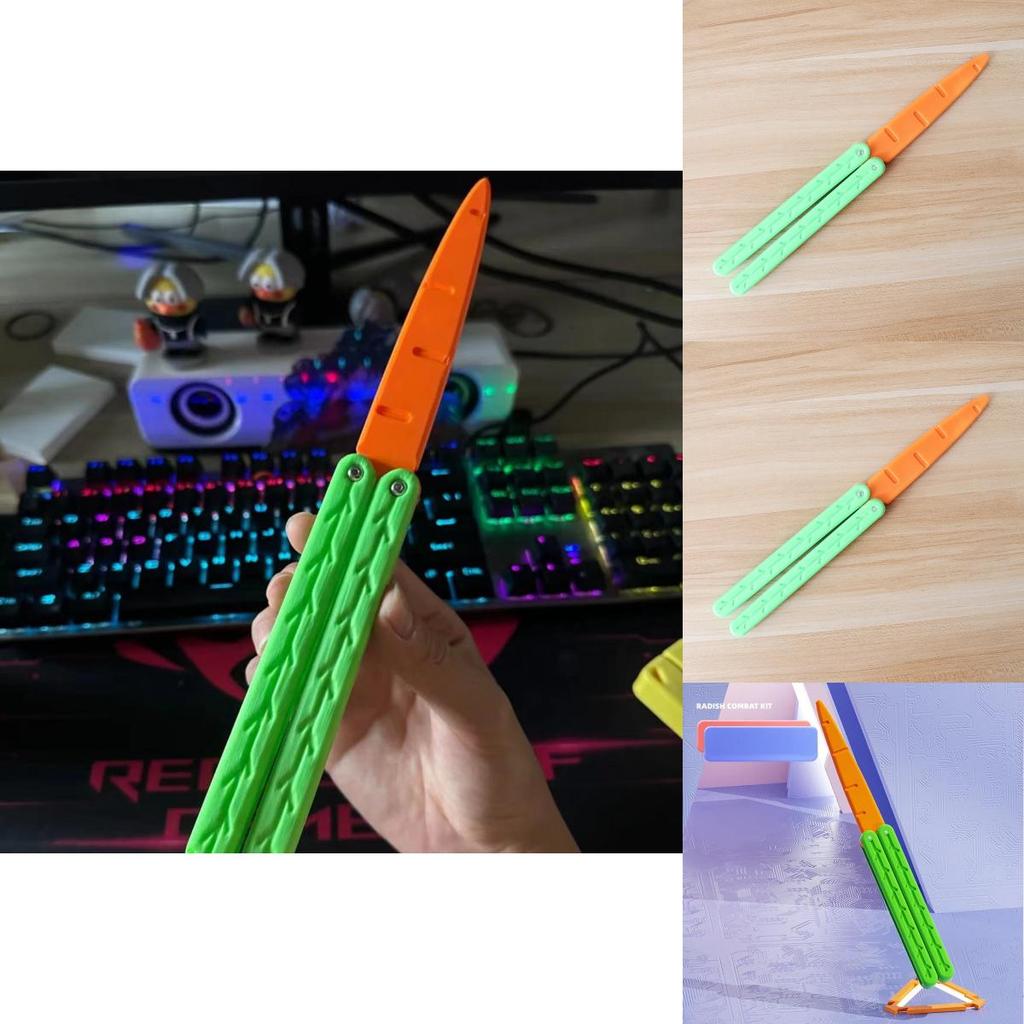 Nachtleuchtende Karotte Schwerkraft 3D Kreatives Extra Großes Schmetterlingsspielzeug zum Stressabbau