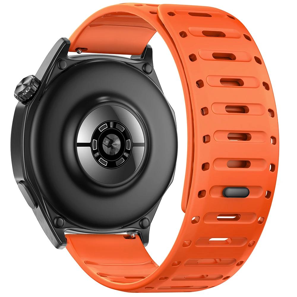 22mm Silicone Strap For Huawei Watch 5 4 3 46mm GT6/5/3/2 Pro GT6/5/4/3 46mm Sport Magnetic Buckle Adjustable Bracelet Wristband