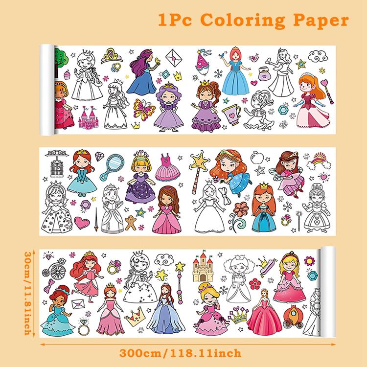 

Детский рулон для рисования, липкая цветная бумага для заполнения, граффити, рулон раскраски для детей, самодельные развивающие игрушки