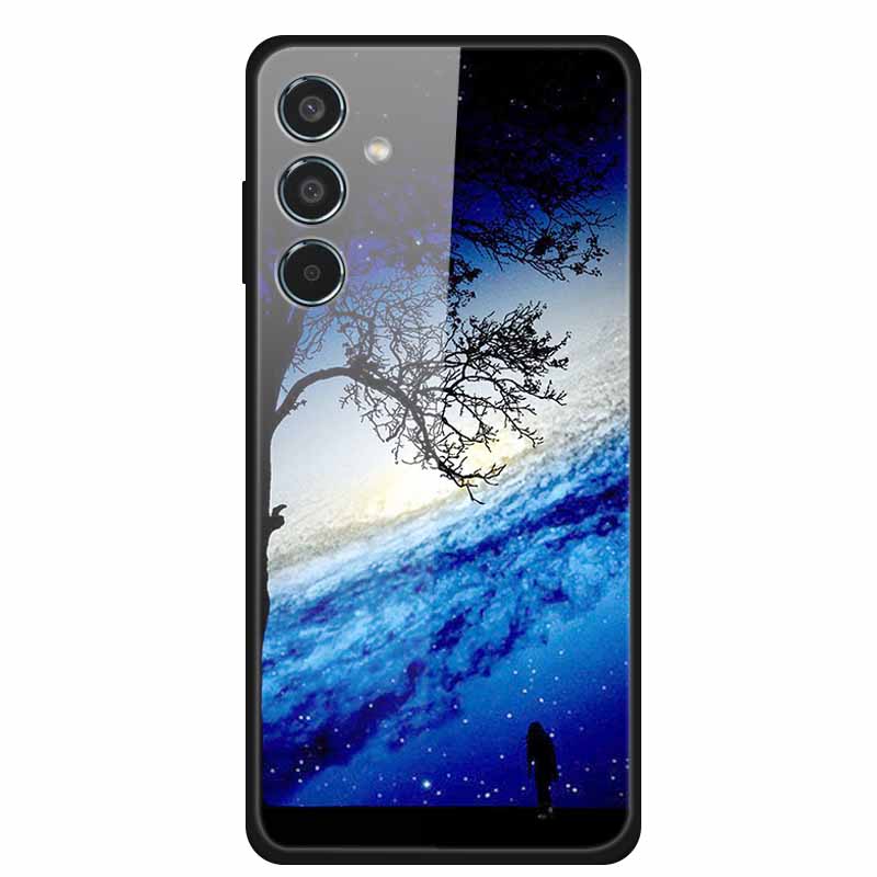 Tempered Glass Case For Samsung S25 Plus Case S 25 Plus Hard Back Cover For Samsung Galaxy A16 M55 A55 Phone Case Soft Bumper