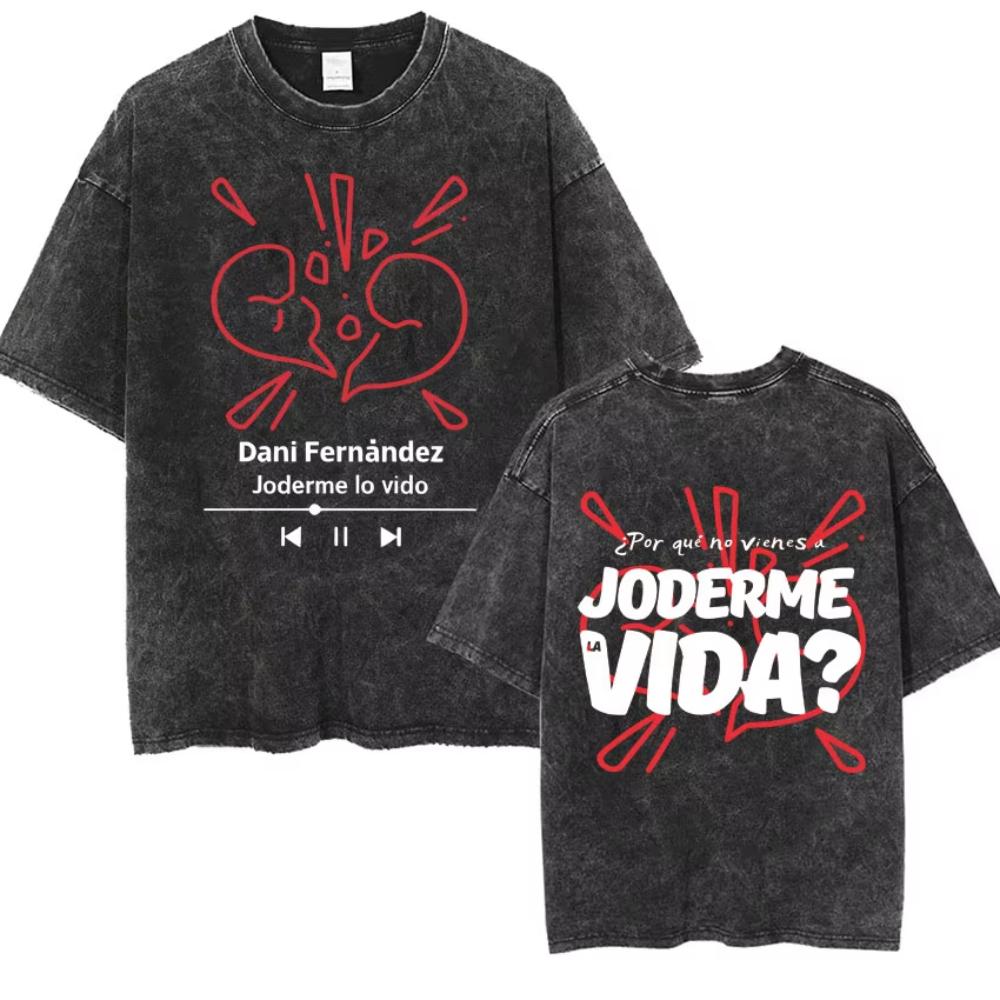 Dani Fernandez Harajuku Album Tour Vintage Washed YK Tshirts Men Women Tshirt Aesthetic Casual Cozy Oversized Tops Streetwear