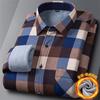 New Fashion Men's Double-sided Fleece Shirt Long Sleeve Thickened Autumn Winter Plaid Print Versatile Casual Daily Home Big 6XL