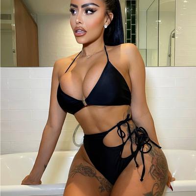 Micro bikini donne sexy costumi da bagno tinta unita fasciatura ritaglio laccio laterale perizoma costumi da bagno brasiliani bikini set bikini costumi da bagno costumi da bagno