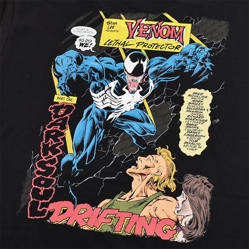 EVERSOUL Marvel VENOM Short Sleeve T-Shirt, American Comic Book Venom Villain Merchandise, Unisex, Black, Size M [Parallel Import]