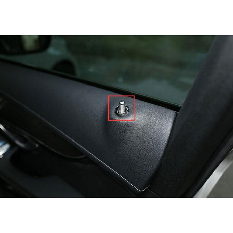 Real Carbon Fiber Door Lock Buckle Protection Trim For Benz C-Class 2015-