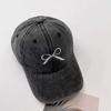 Baseball Hat Bowknot Baseball Hat Embroidery Peaked Cap Retro Embroidery Bow Baseball Cap  Sports