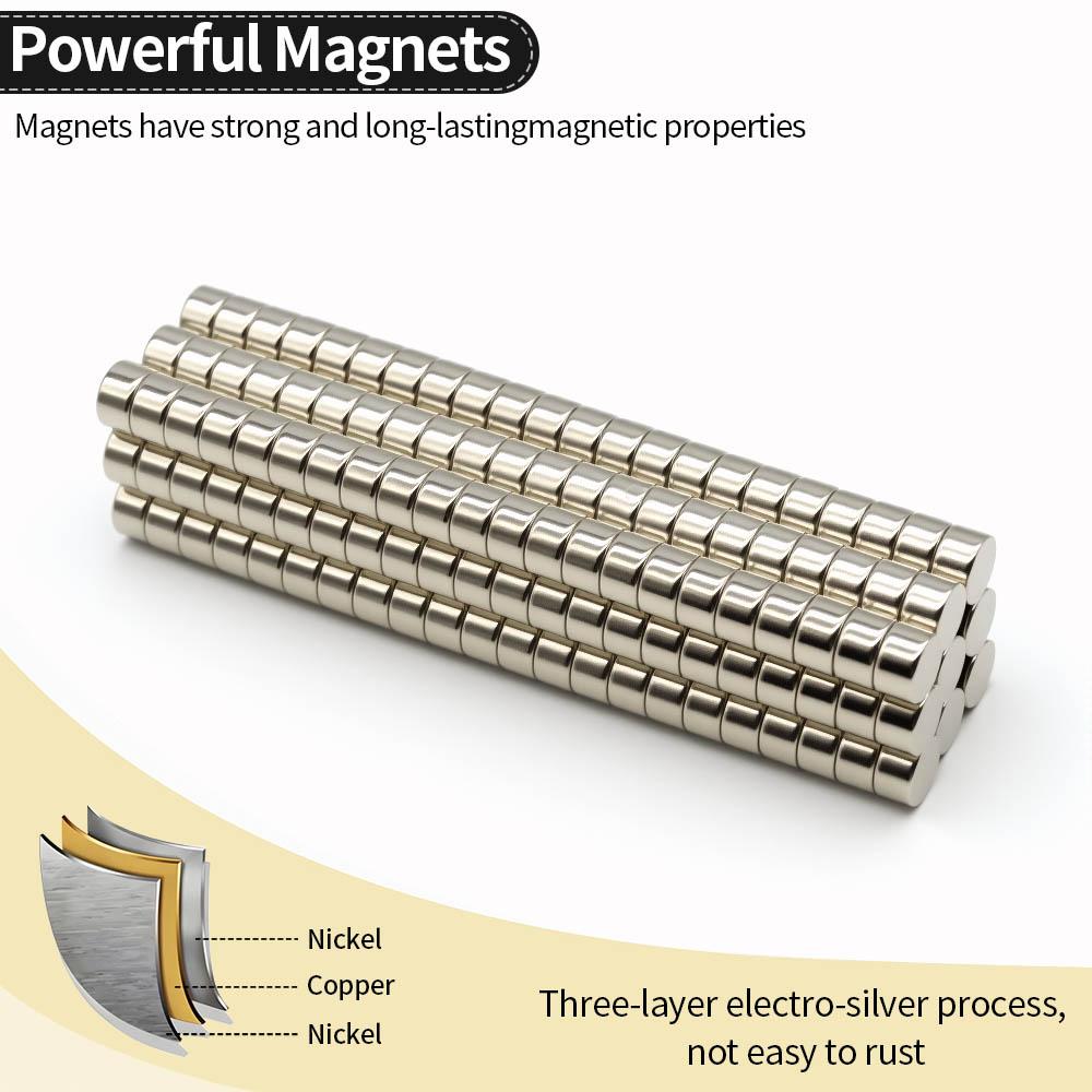 Magnete Super Forte in Neodimio 8x5mm N35 NdfeB Magneti Permanenti Magneti Rotondi Potenti Magnete per Frigorifero