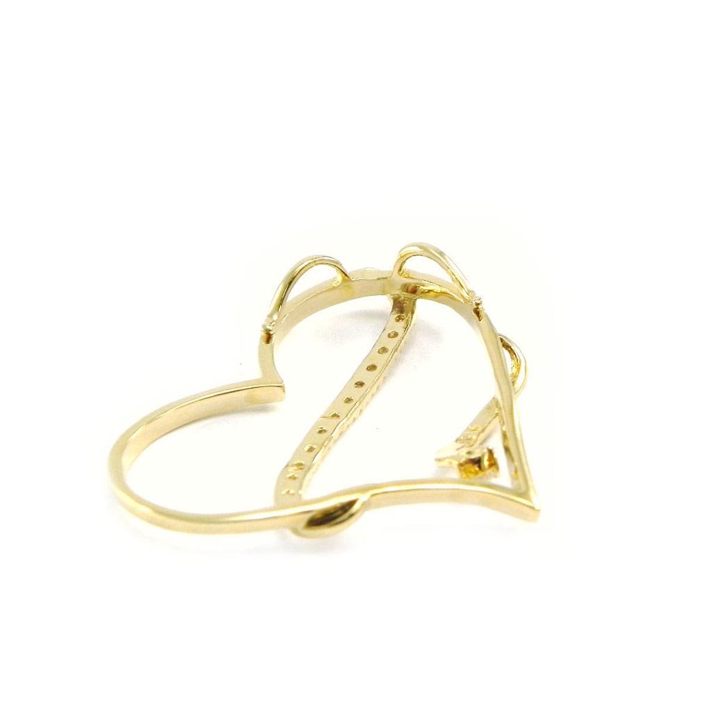 Les Trésors De Lily [G1675] - Gold Plated 'Love Celebration' Pendant