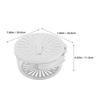 Double Layer Fruit Drainer Basin Beige Foldable Handle Plastic Vegetable Washing Basket Kitchen Fridge Storage Container