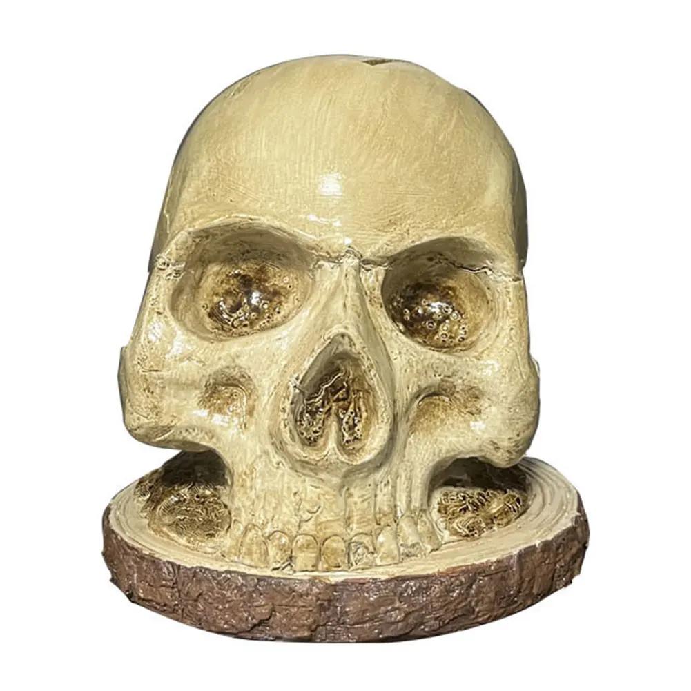 

Skull Knife Holder Resin Scary Storage Rack Creative Horror Skull Knife Rack Halloween Party Decoration