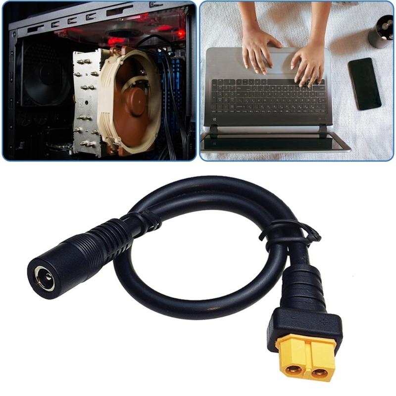 DC5525 Female To XT60 Female Adapter Cable 12AWG for Solar Panel Charging and Outdoor Power Solution 30cm