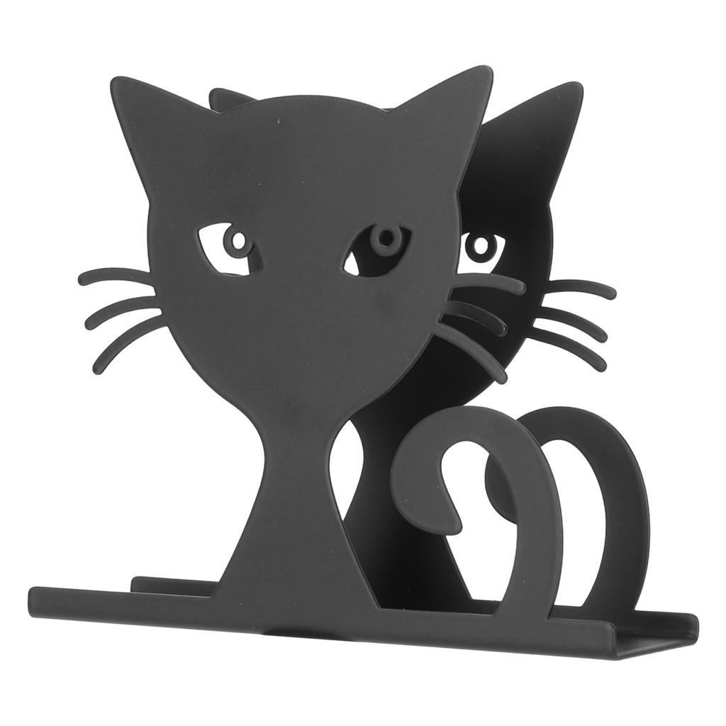 2pcs Metal Napkin Holder Innovative Hollow Out Cat Shape Paper Napkin Holder for Kitchen Hotel Resta
