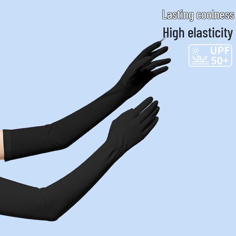Women's Ice Silk UV Protection Sleeves: Breathable, Long, Non-Slip Arm Guards for Outdoor Use