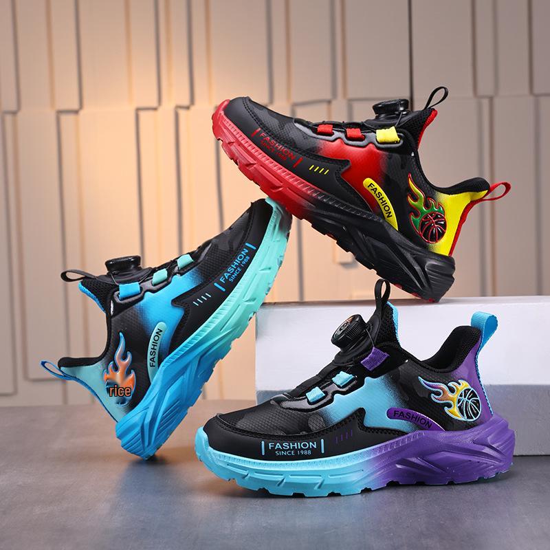 2025 Autumn Boys' Leather Lightweight Non-Slip Running Shoes - Versatile Children's Sports Footwear