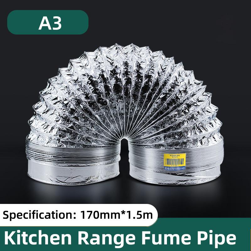Flexible Dryer Vent Exhaust Duct Hose Aluminum Foil Ducting Kit Insulated Air Ducting Ventilation Collapsible Air Exhaust Pipe