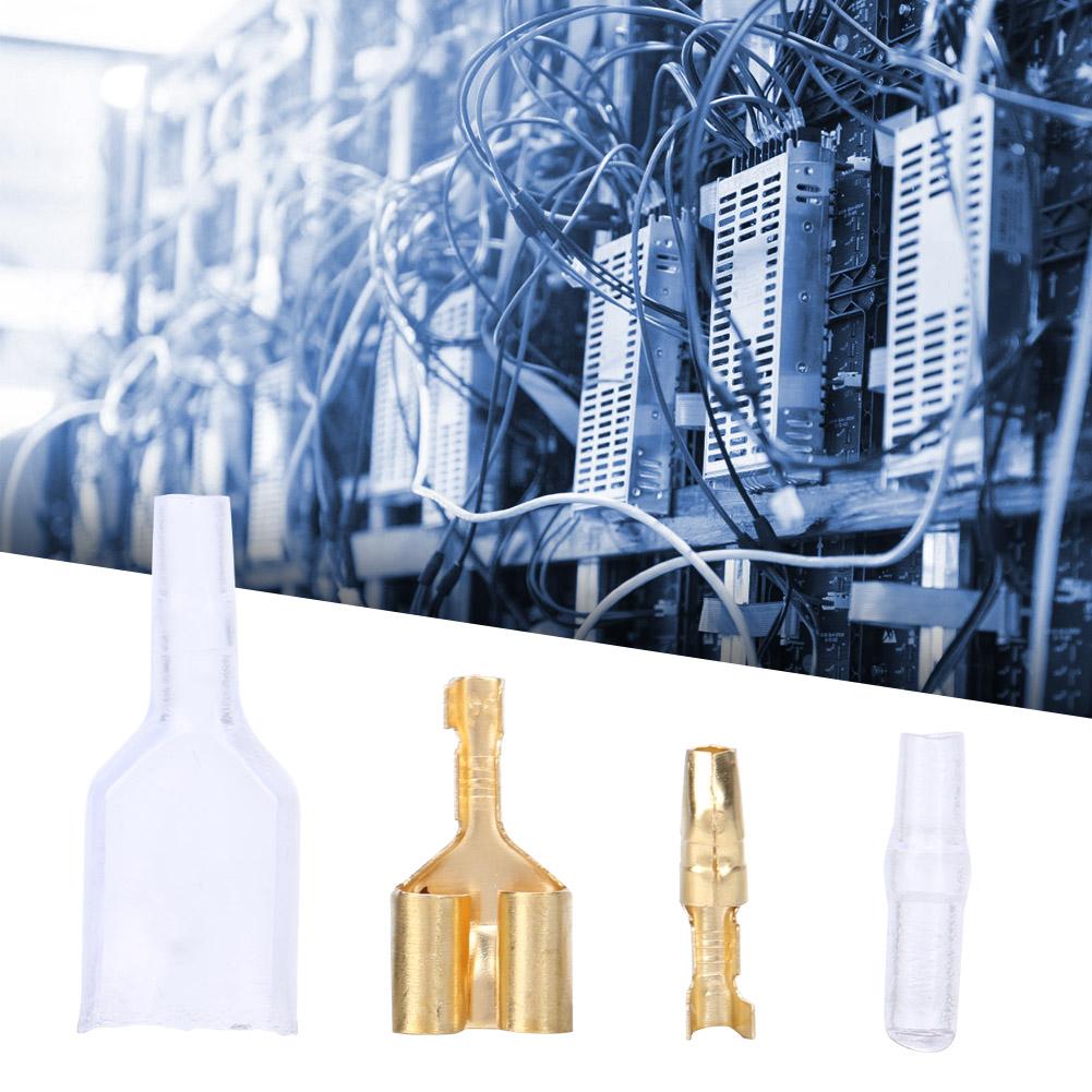 20 Set 1 to 2 Female/Male Crimp Terminals Electric Wire Connecting Tool with Sleeve