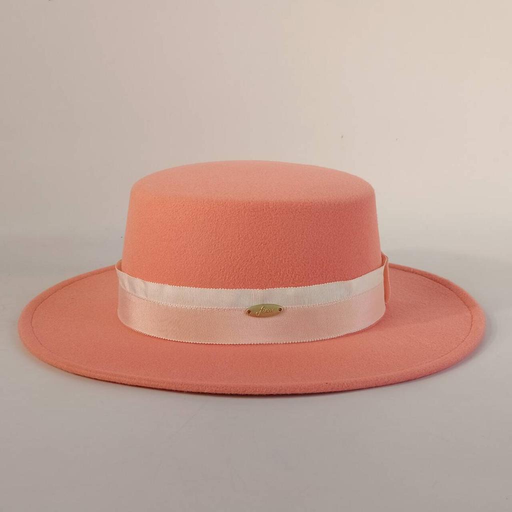 Cappelli Fedora da Donna Moda Eleganti Berretti a Cilindro Cappellini Panama Cappello con Fascia a Nastro per Chiesa Matrimonio Cappelli da Uomo donna di lusso