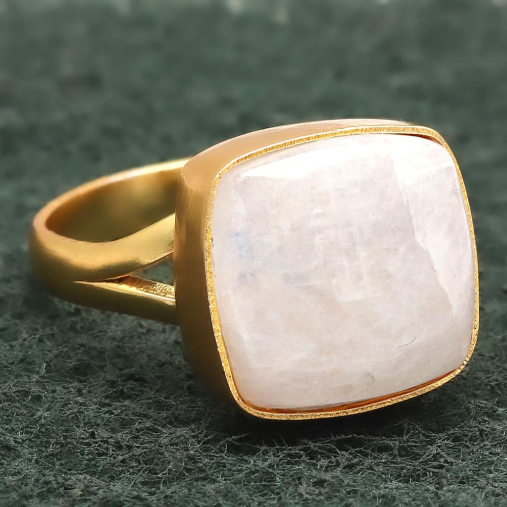 Moonstone Gemstone Handmade Silver Jewelry  "10"