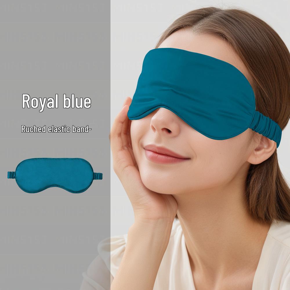 Faux Silk Light Blocking Sleep Eye Mask with Mulberry Silk Print Logo