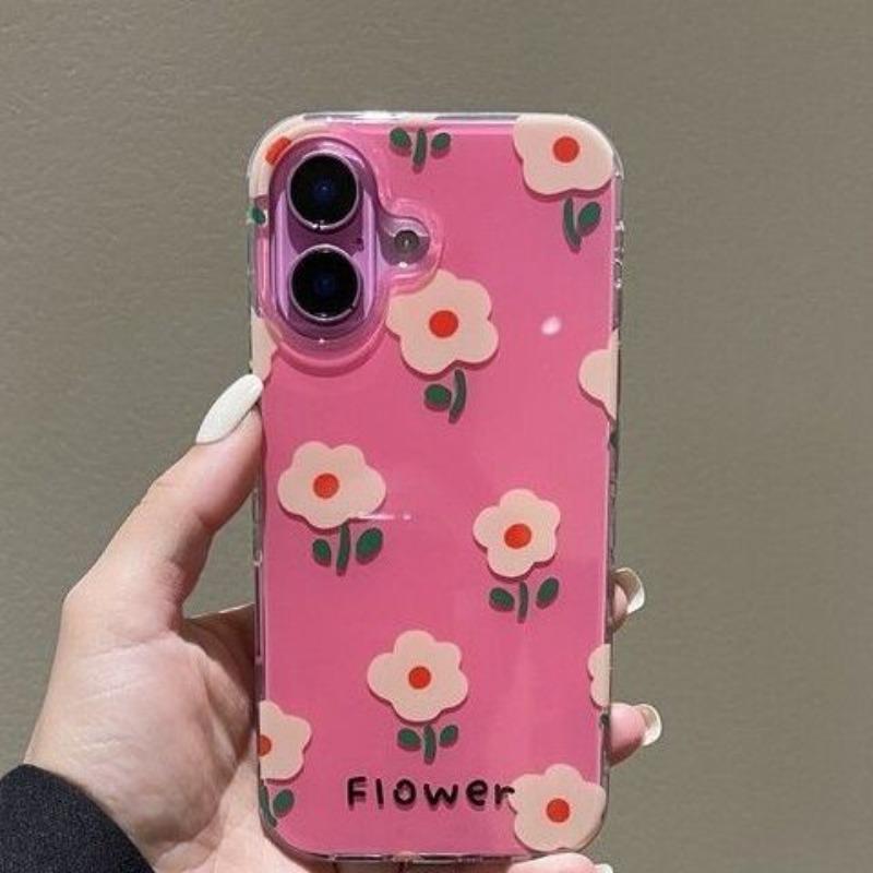 Dragon Fruit Color Small Flowers Suitable for Apple 16 Promax Mobile Phone Case IPhone 15 New Model 13 14 X