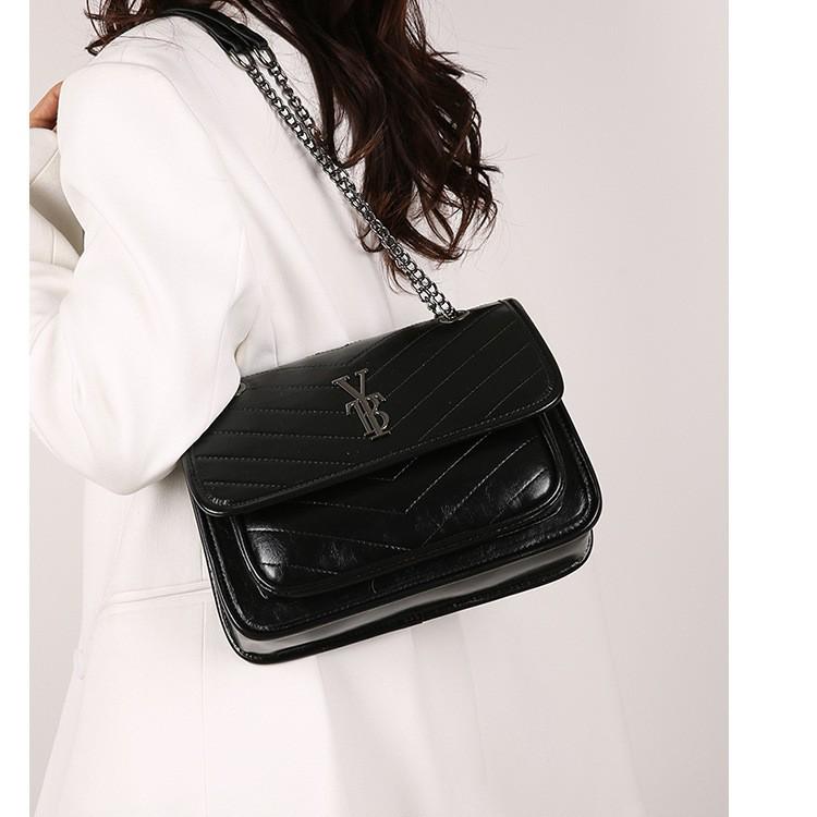 2025 European & American Minimalist Women's Messenger Bag - Versatile Textured Crossbody