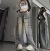 High-Street American Retro Overalls – Unisex Wide-Leg Trendy Spring/Autumn Jeans