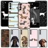 Dachshund Sausage Dog Soft Phone Case For Samsung Galaxy S25 Edge S24 Plus S23 FE S22 S21 S20 Ultra 5G S10 Black Protect Cover
