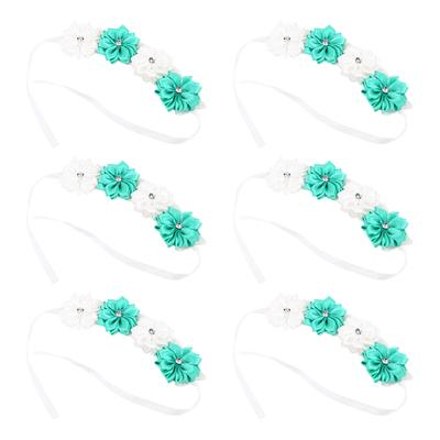 6Pcs Beautiful Bride Bridesmaids Simulation Ribbon Wrist Flower Wedding Decoration