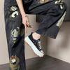 Women's Thick-Soled Breathable Canvas Shoes, 2025 Spring Collection - Korean Style Anti-Skateboard Casual Sneakers R301